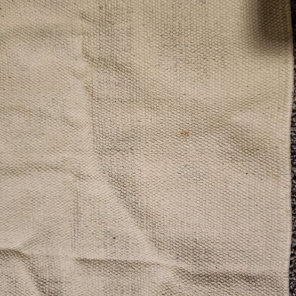 Southwest Aztec Accent Rug 26 x 21.5" Fringe Small Neutral Colors Vtg Cotton - Picture 5 of 14